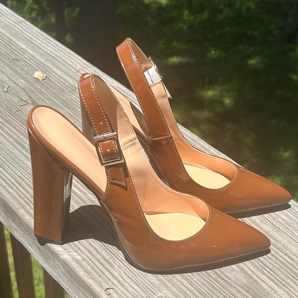 Kayarevna Women's Pointed Toe Slingback Heels, High Heel Shoes - Picture 3 of 11